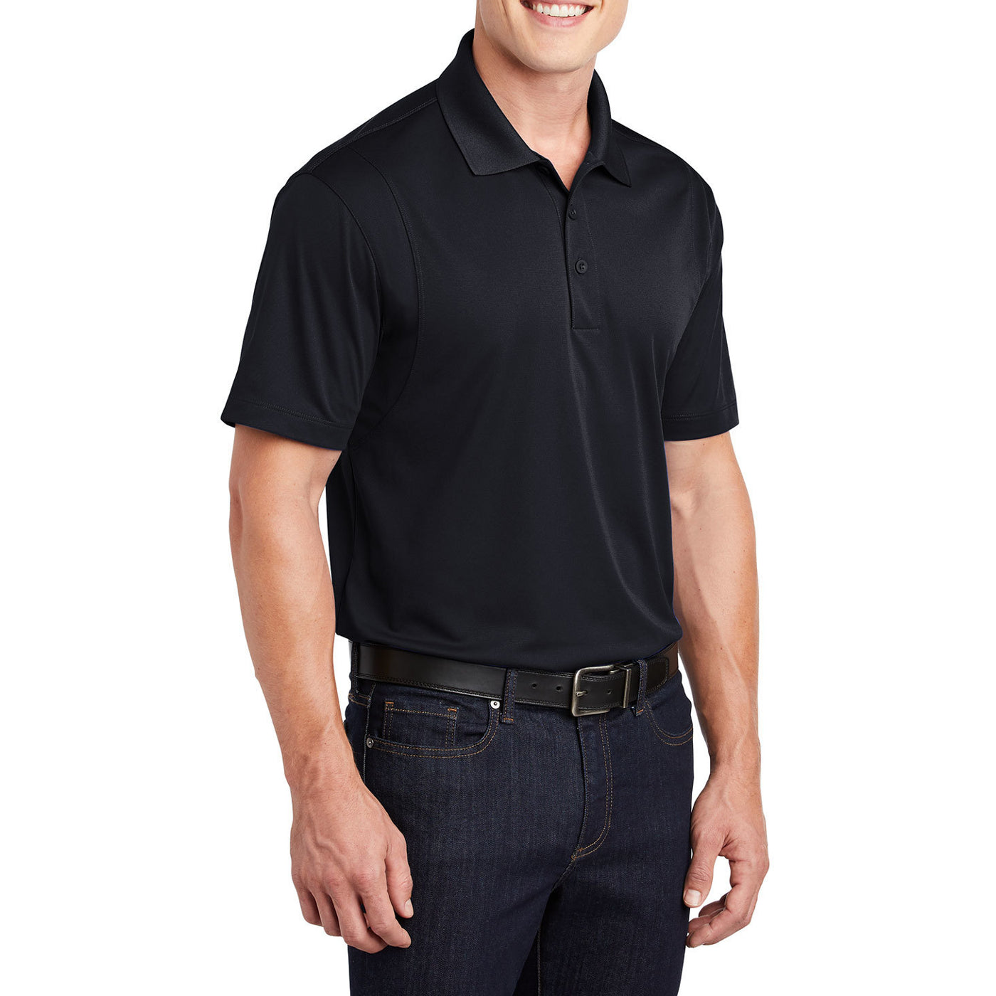 Men's Short Sleeve Moisture-Wicking Micropique Sport Wick Classic Polo T-shirt