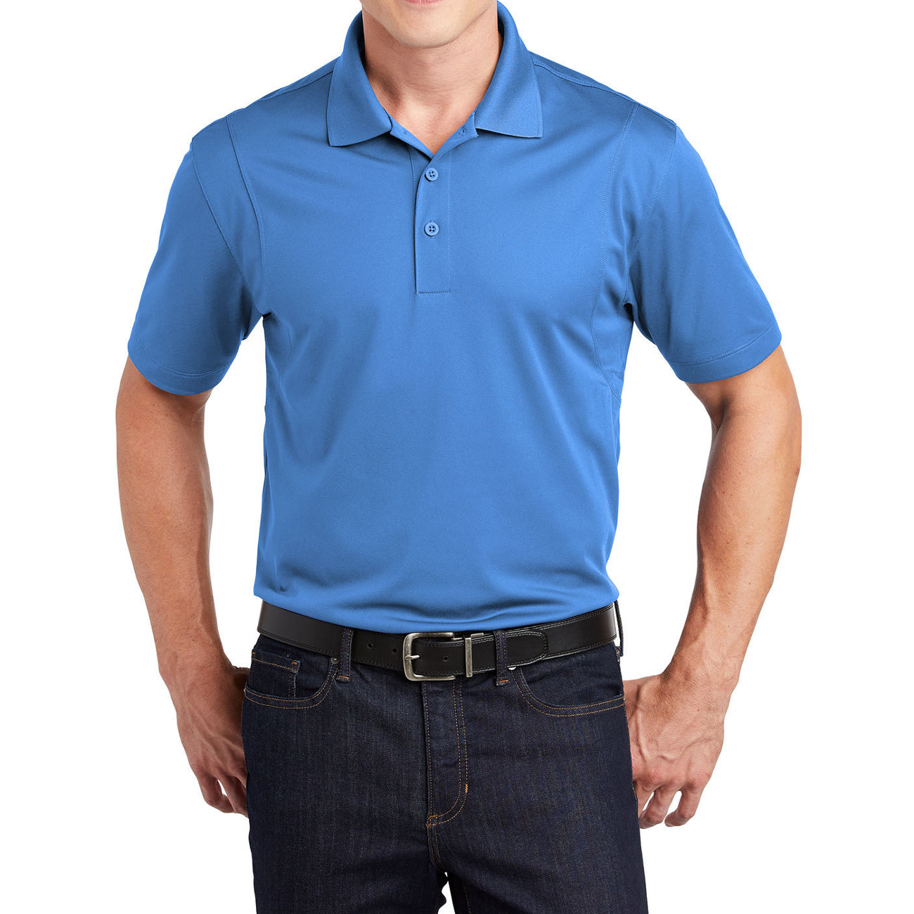 Men's Short Sleeve Moisture-Wicking Micropique Sport Wick Classic Polo T-shirt