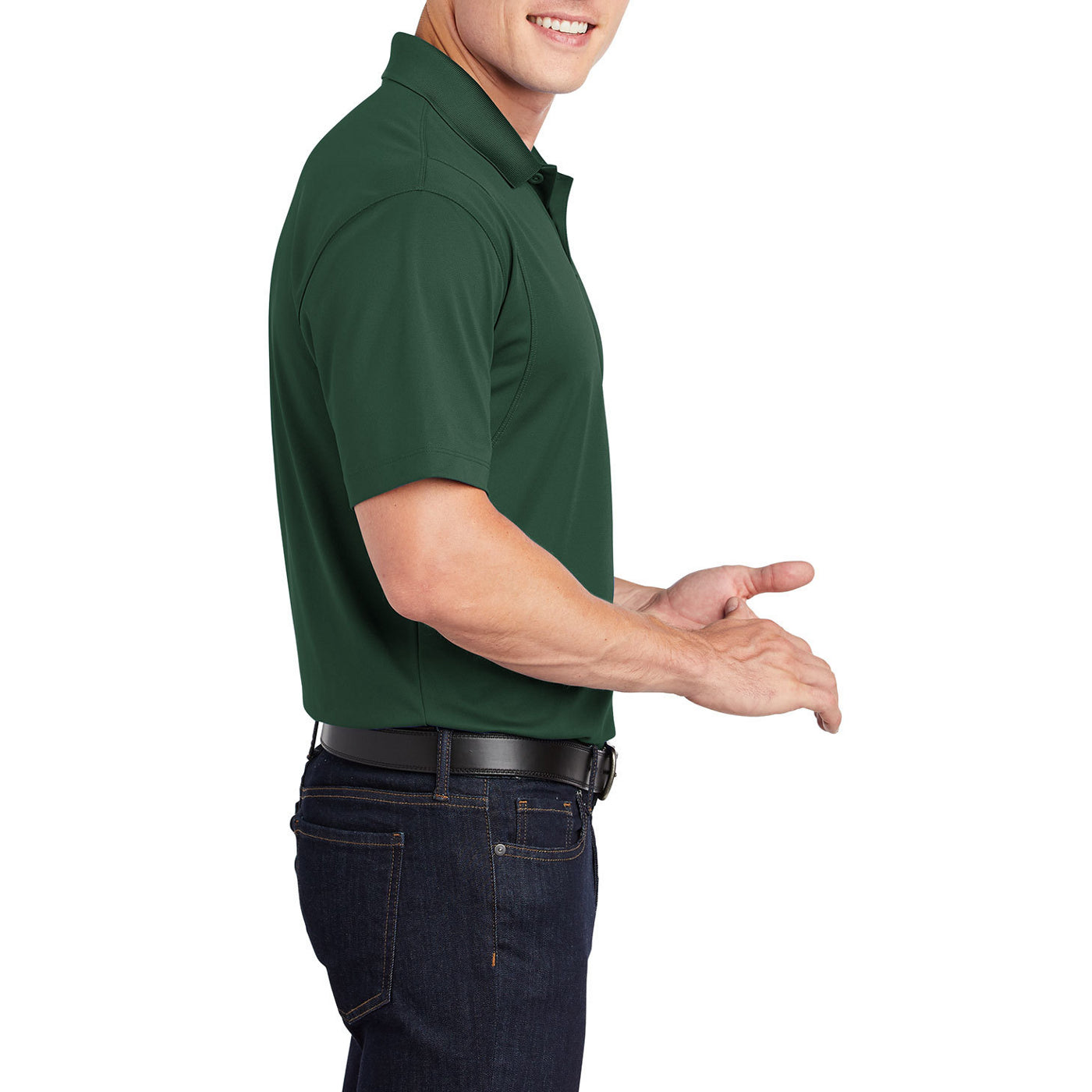 Men's Short Sleeve Moisture-Wicking Micropique Sport Wick Classic Polo T-shirt