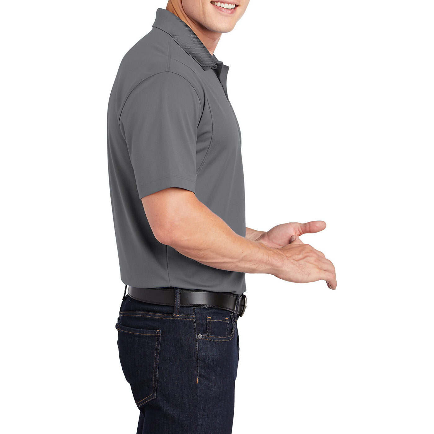 Men's Short Sleeve Moisture-Wicking Micropique Sport Wick Classic Polo T-shirt