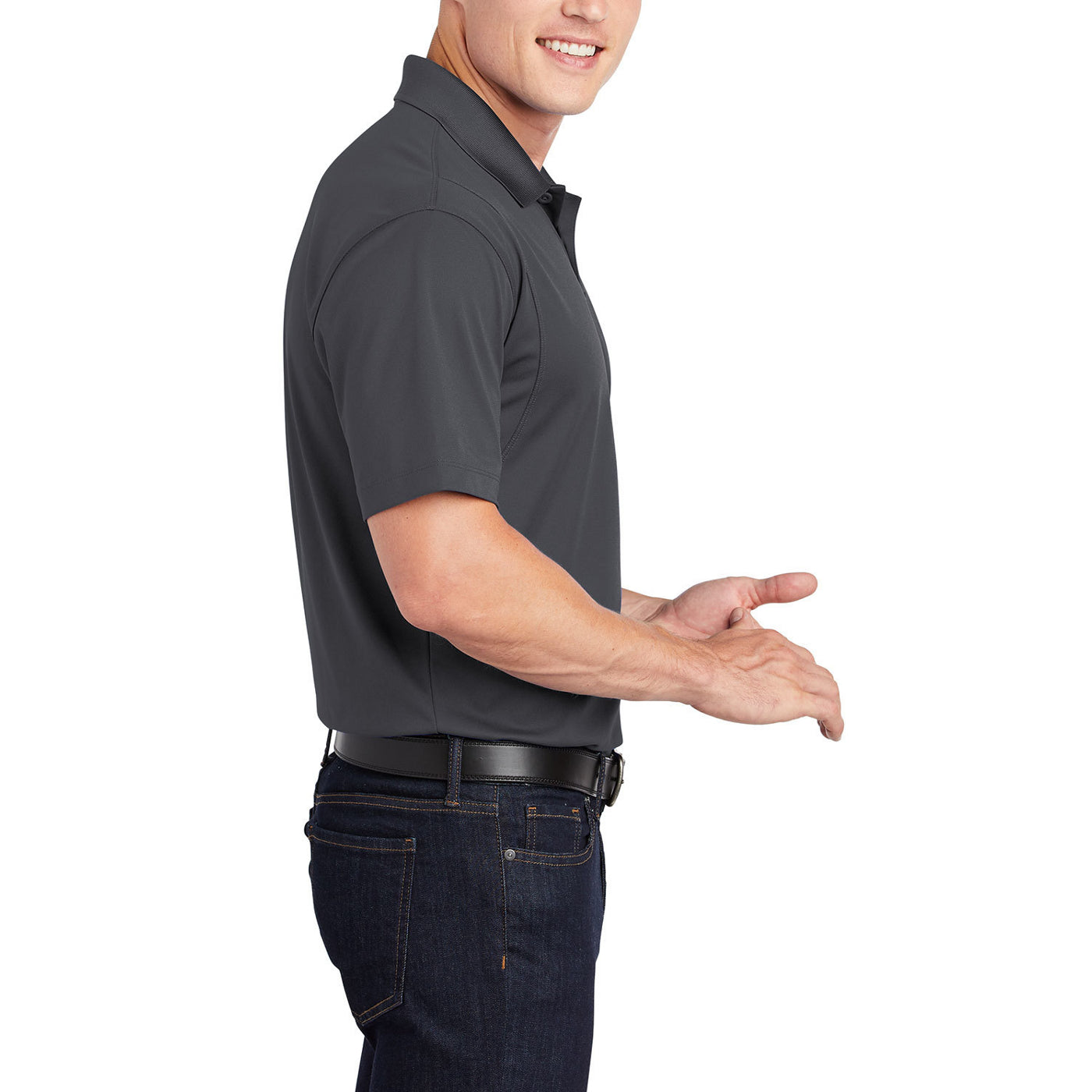 Men's Short Sleeve Moisture-Wicking Micropique Sport Wick Classic Polo T-shirt