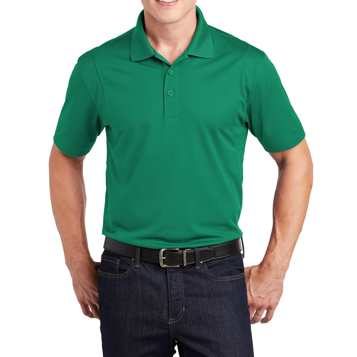 Men's Short Sleeve Moisture-Wicking Micropique Sport Wick Classic Polo T-shirt