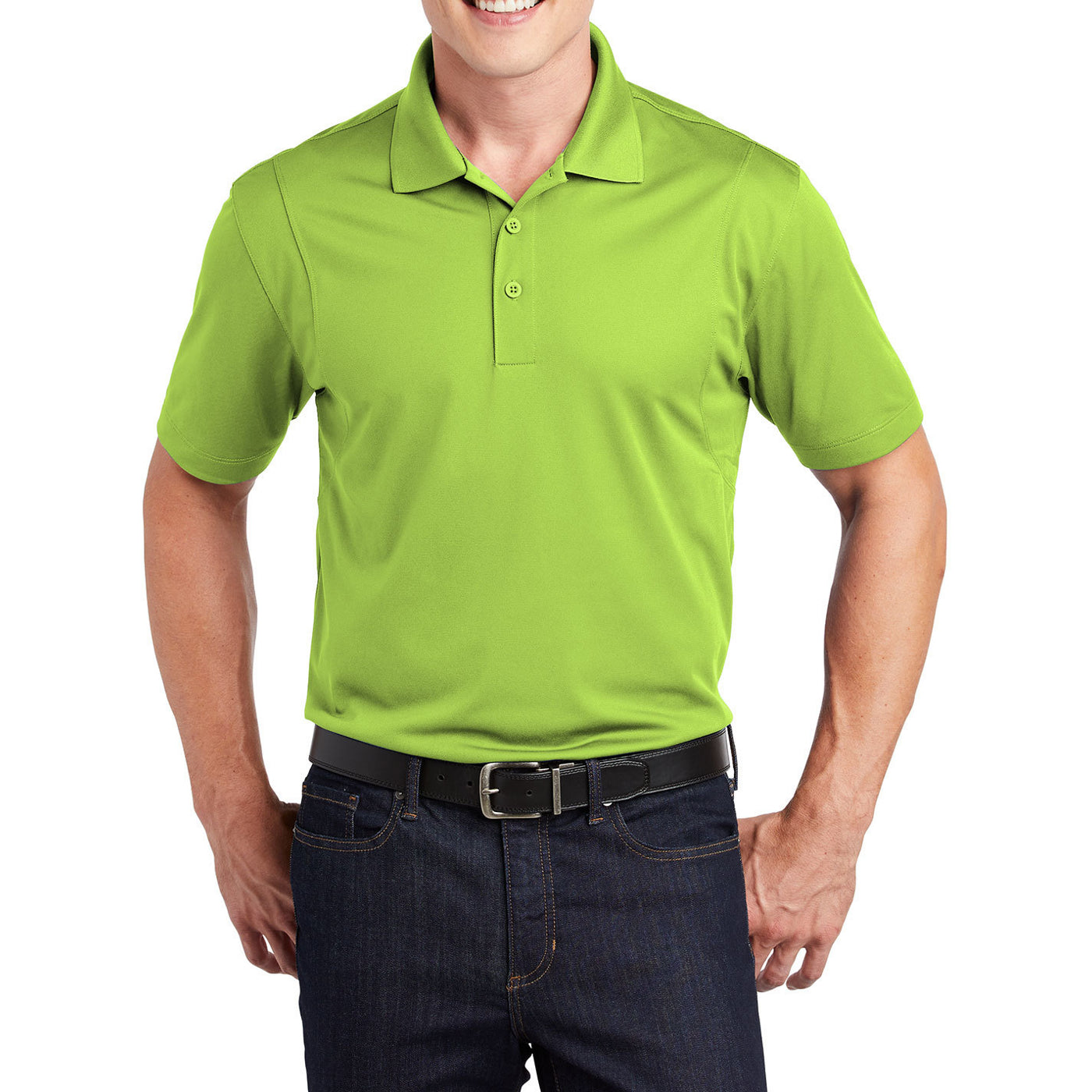 Men's Short Sleeve Moisture-Wicking Micropique Sport Wick Classic Polo T-shirt