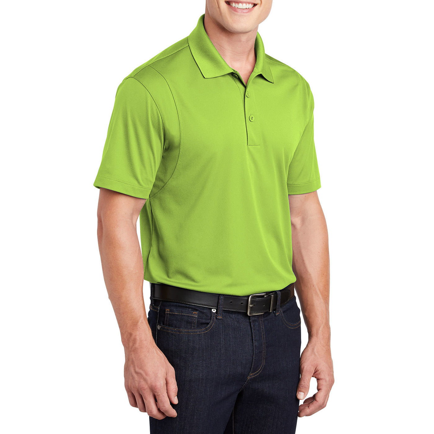 Men's Short Sleeve Moisture-Wicking Micropique Sport Wick Classic Polo T-shirt