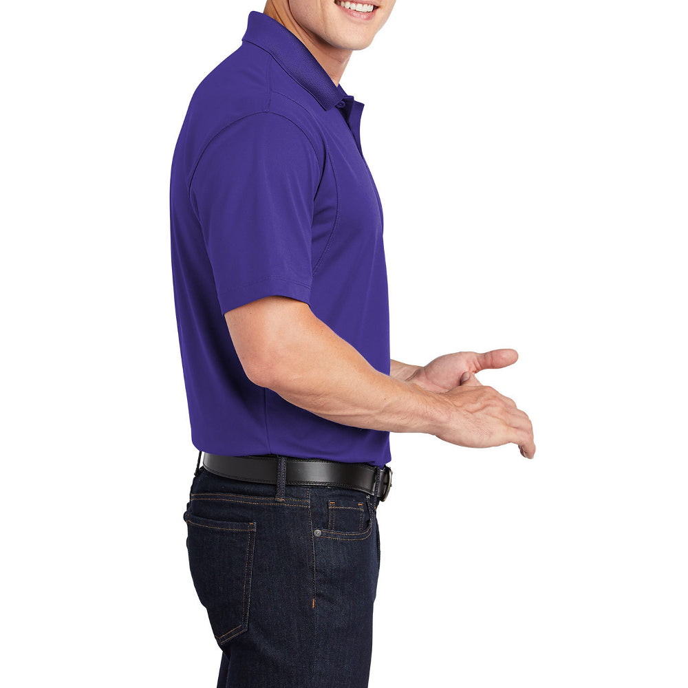 Men's Short Sleeve Moisture-Wicking Micropique Sport Wick Classic Polo T-shirt