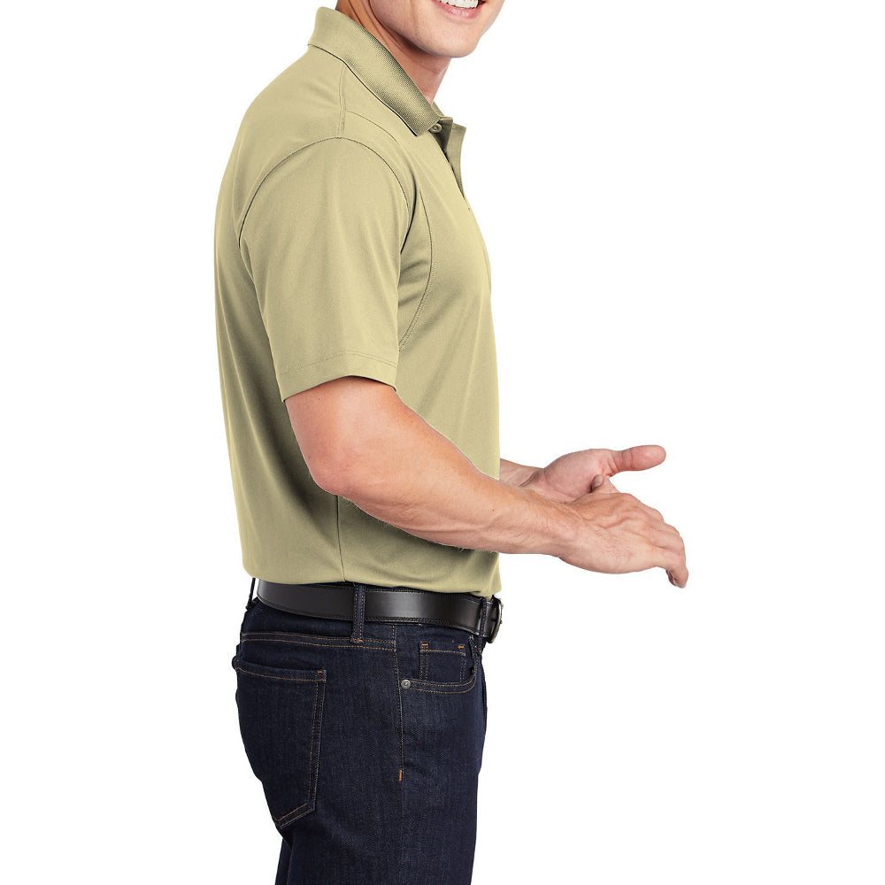 Men's Short Sleeve Moisture-Wicking Micropique Sport Wick Classic Polo T-shirt