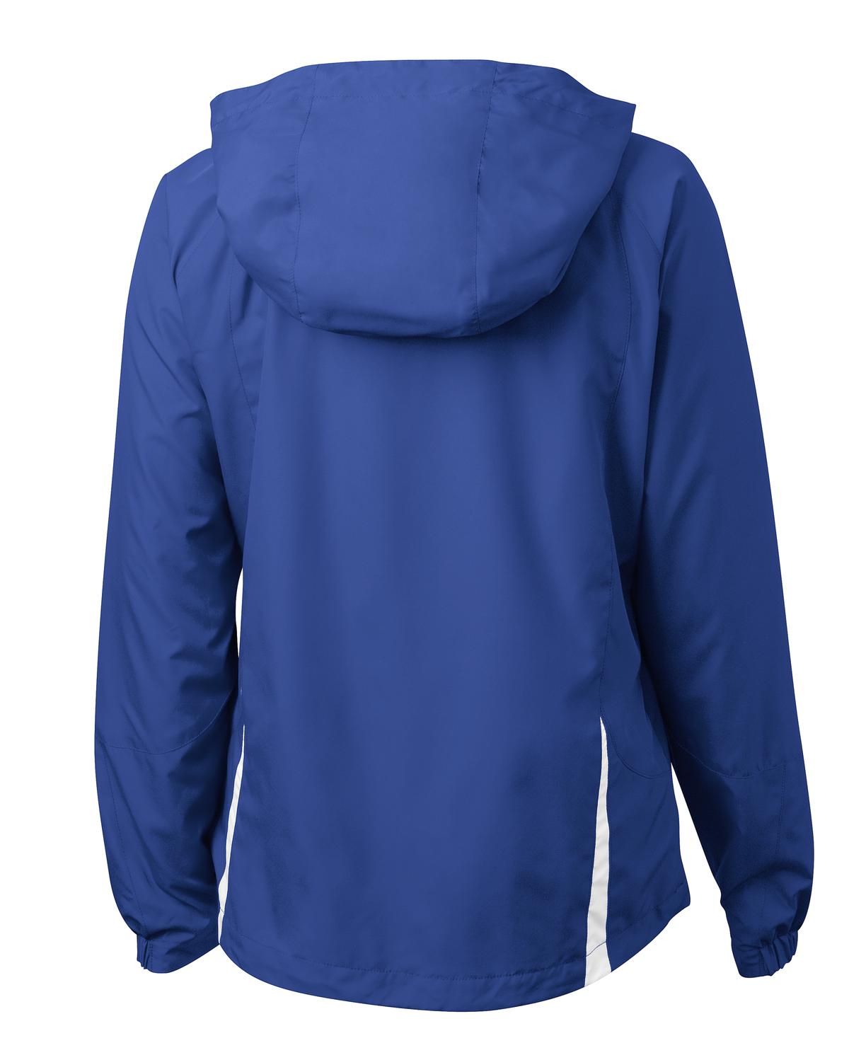 Mafoose Women's Colorblock Hooded Raglan Jacket True Royal/White-Back