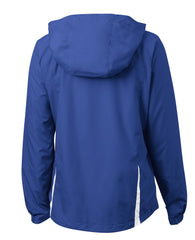Mafoose Women's Colorblock Hooded Raglan Jacket True Royal/White-Back