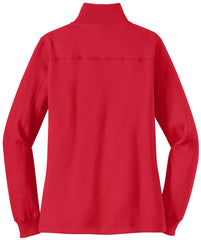 Mafoose Women's 1/4 Zip Sweatshirt True Red-Back
