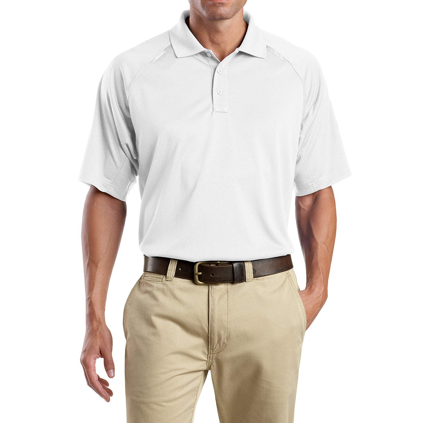 Men's Snag-Proof Tactical Polo Shirt - White - Front