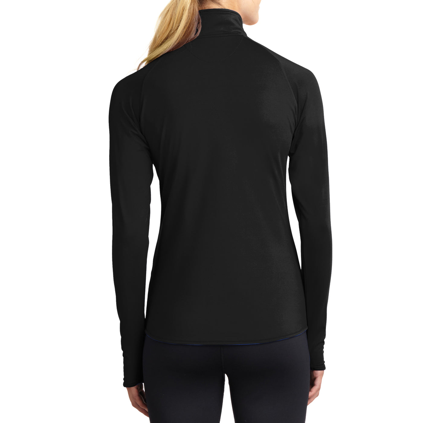 Women's Sport Wick Stretch 1/2 Zip Pullover - Black - Back