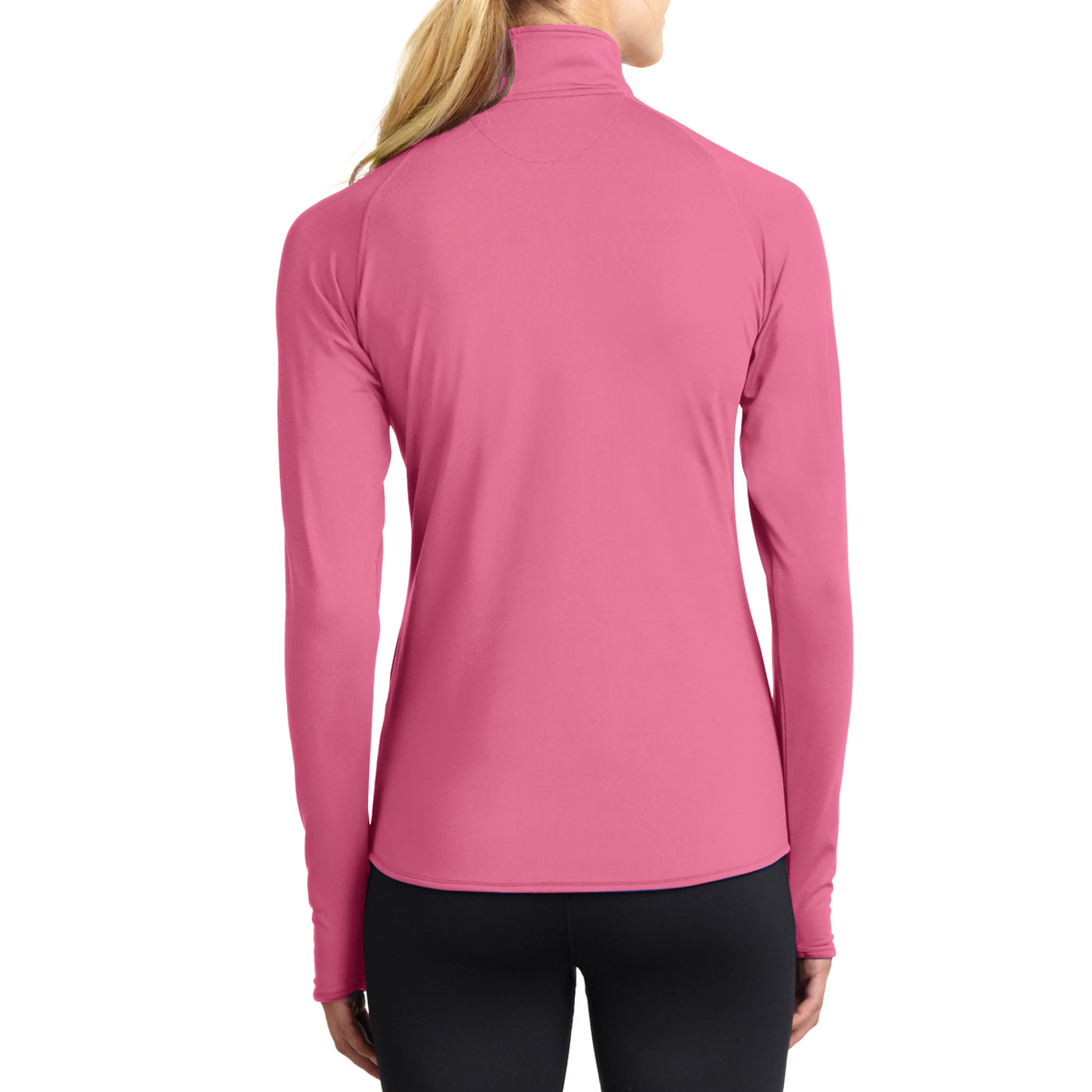 Women's Sport Wick Stretch 1/2 Zip Pullover - Dusty Rose - Back