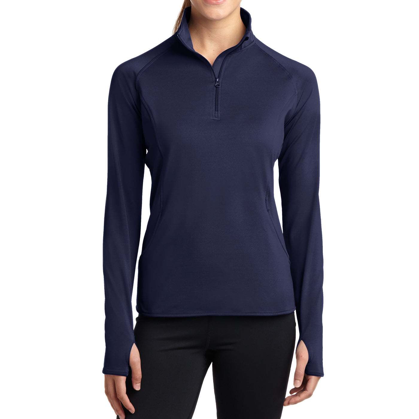 Women's Sport Wick Stretch 1/2 Zip Pullover - True Navy - Front