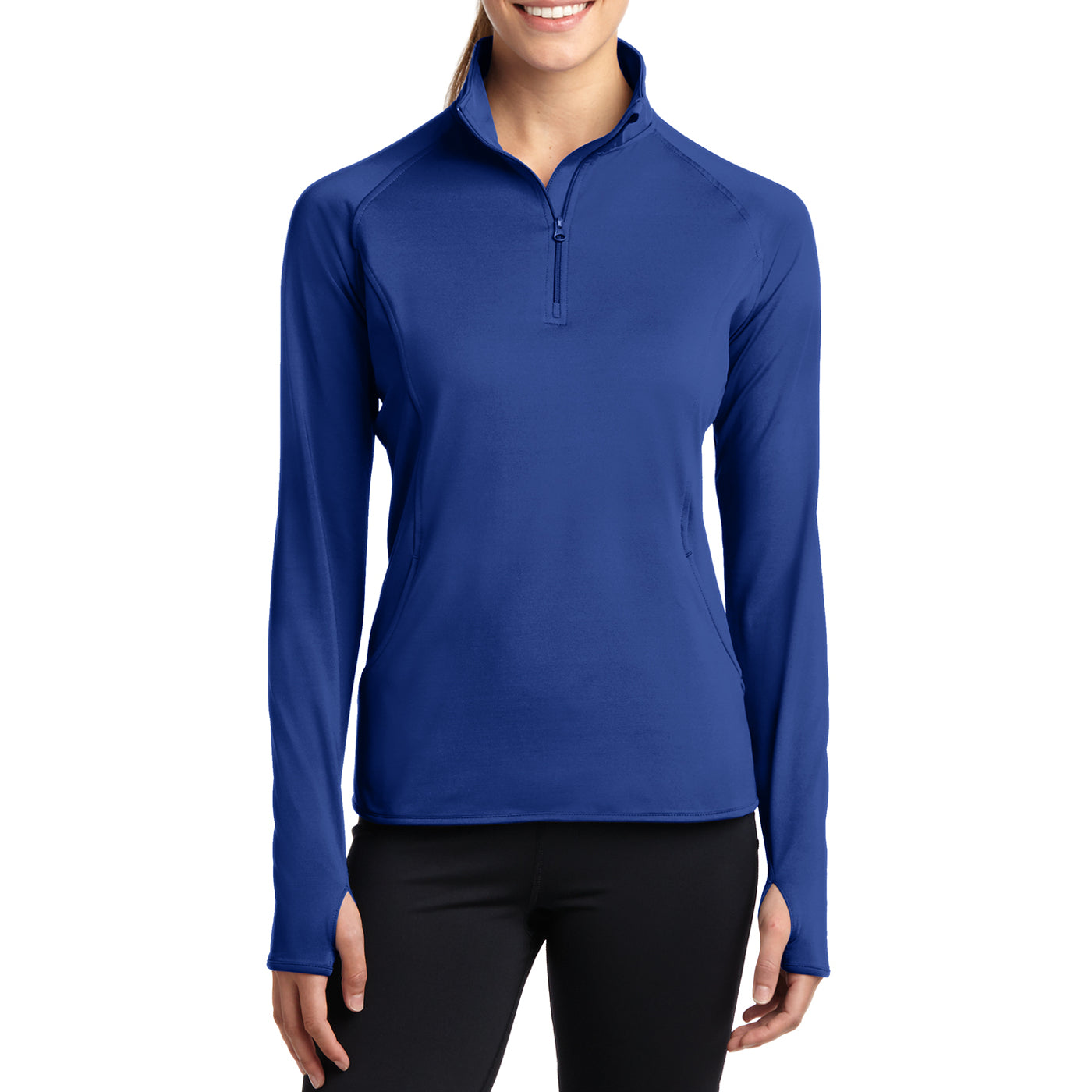 Women's Sport Wick Stretch 1/2 Zip Pullover - True Royal - Front