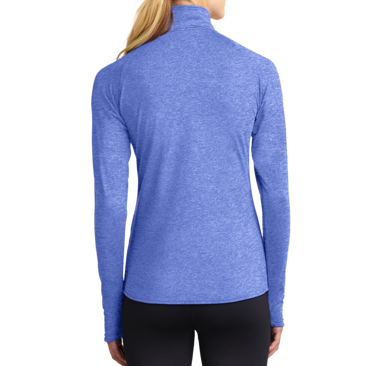 Women's Sport Wick Stretch 1/2 Zip Pullover - True Royal Heather - Back