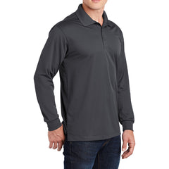 Men's Long Sleeve Moisture-Wicking Micropique Sport-Wick Casual Polo T-shirt