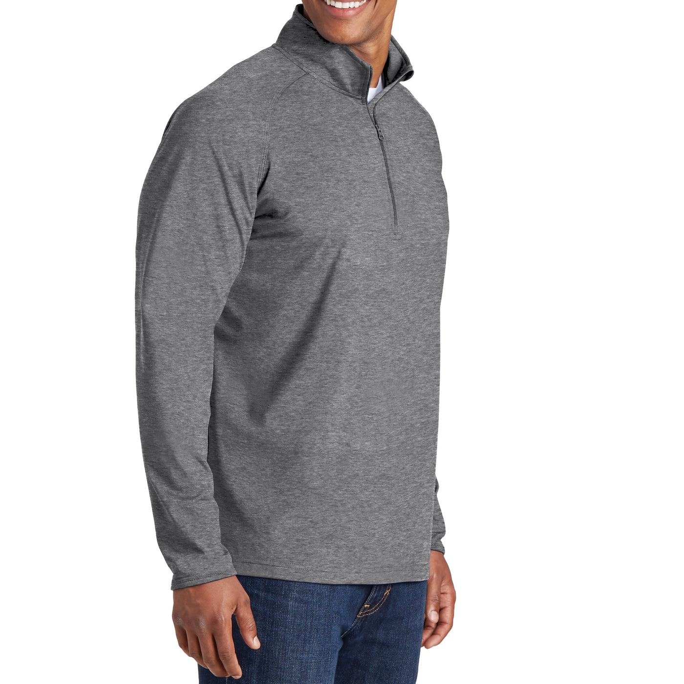 Men's Stretch 1/2 Zip Pullover - Charcoal Grey Heather