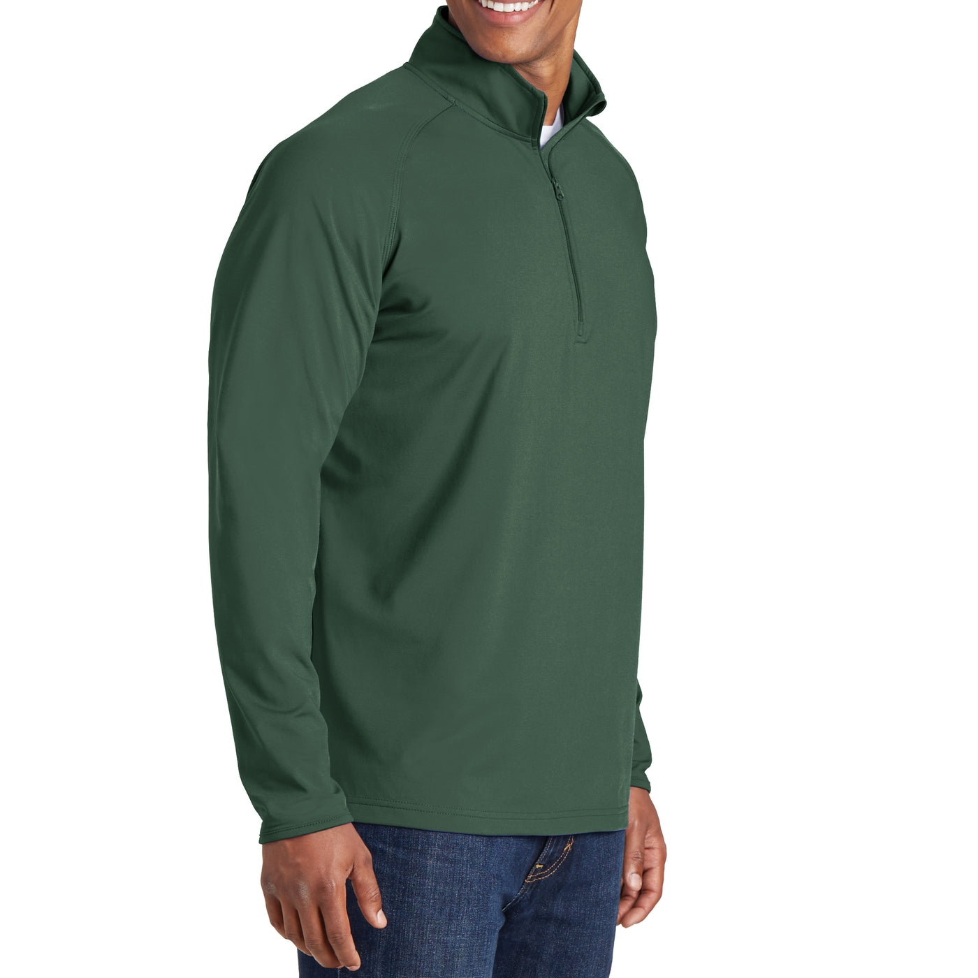 Men's Stretch 1/2 Zip Pullover - Forest Green