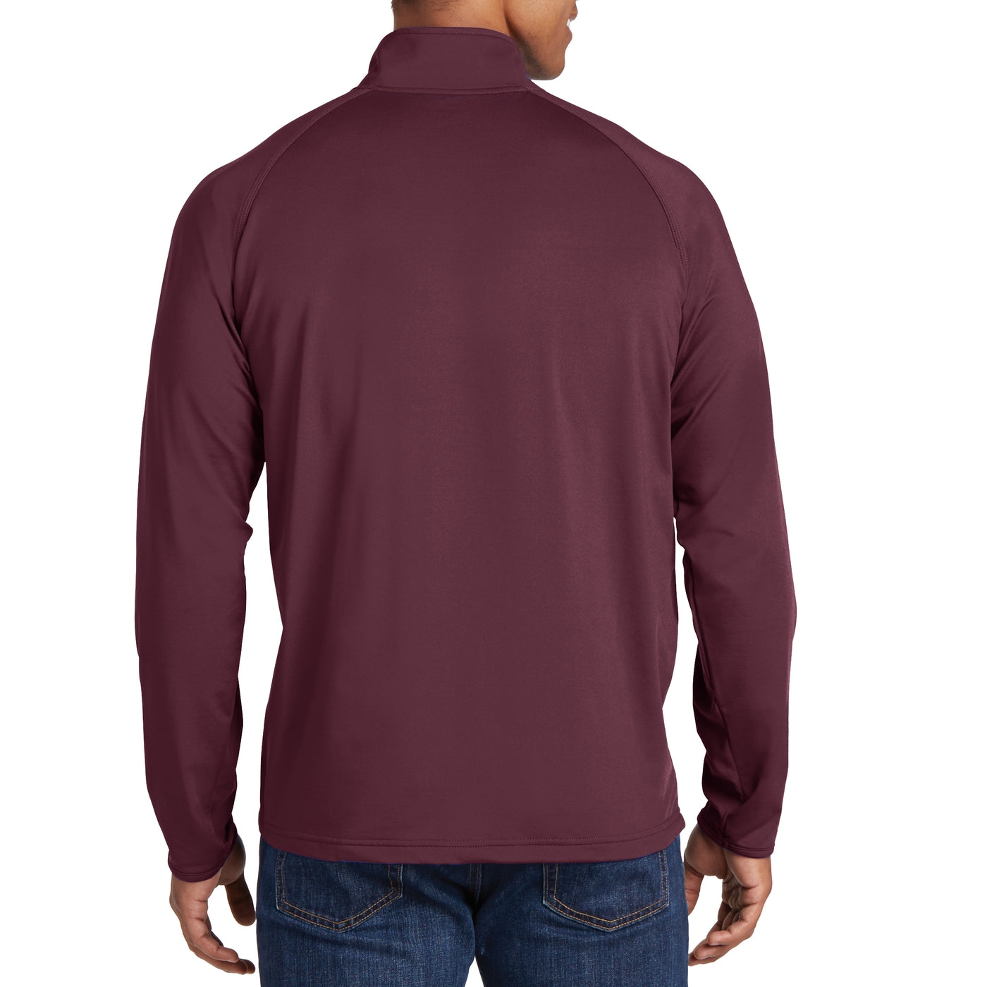 Men's Stretch 1/2 Zip Pullover - Maroon
