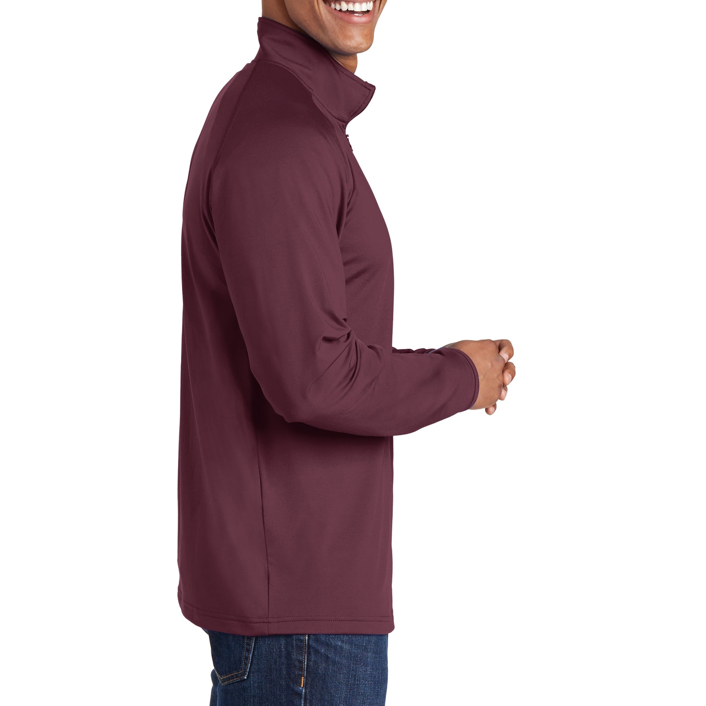 Men's Stretch 1/2 Zip Pullover - Maroon