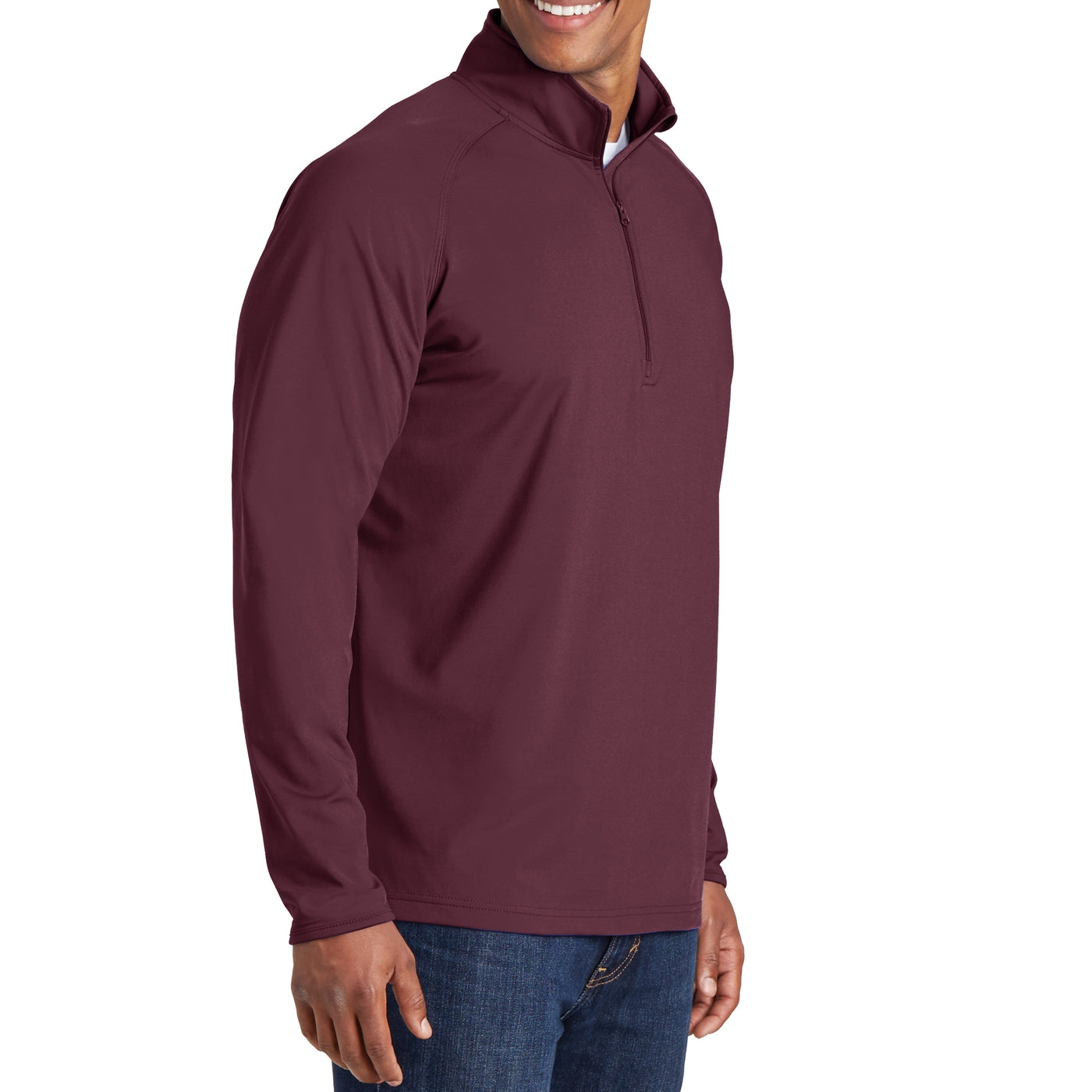 Men's Stretch 1/2 Zip Pullover - Maroon