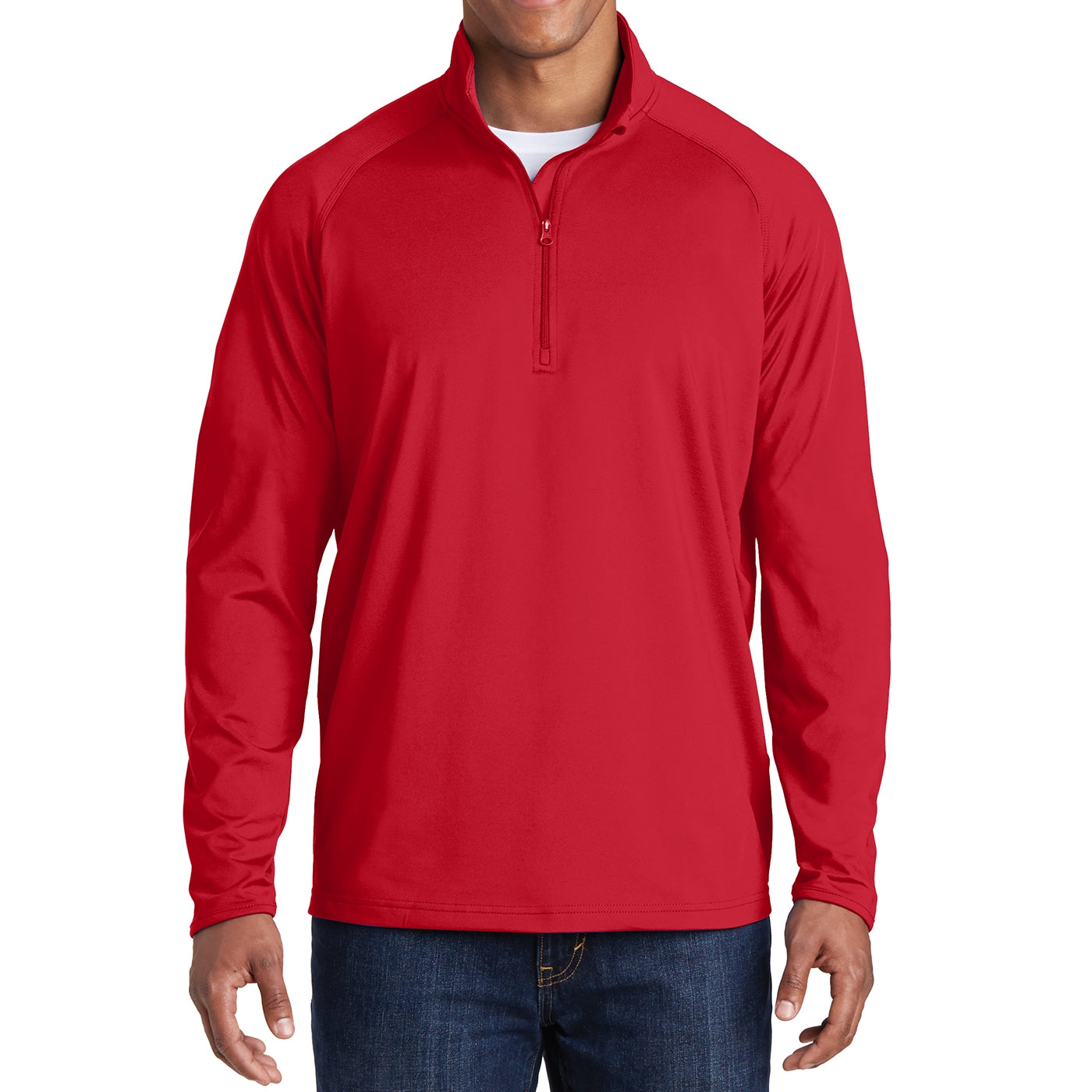 Men's Stretch 1/2 Zip Pullover - True Red