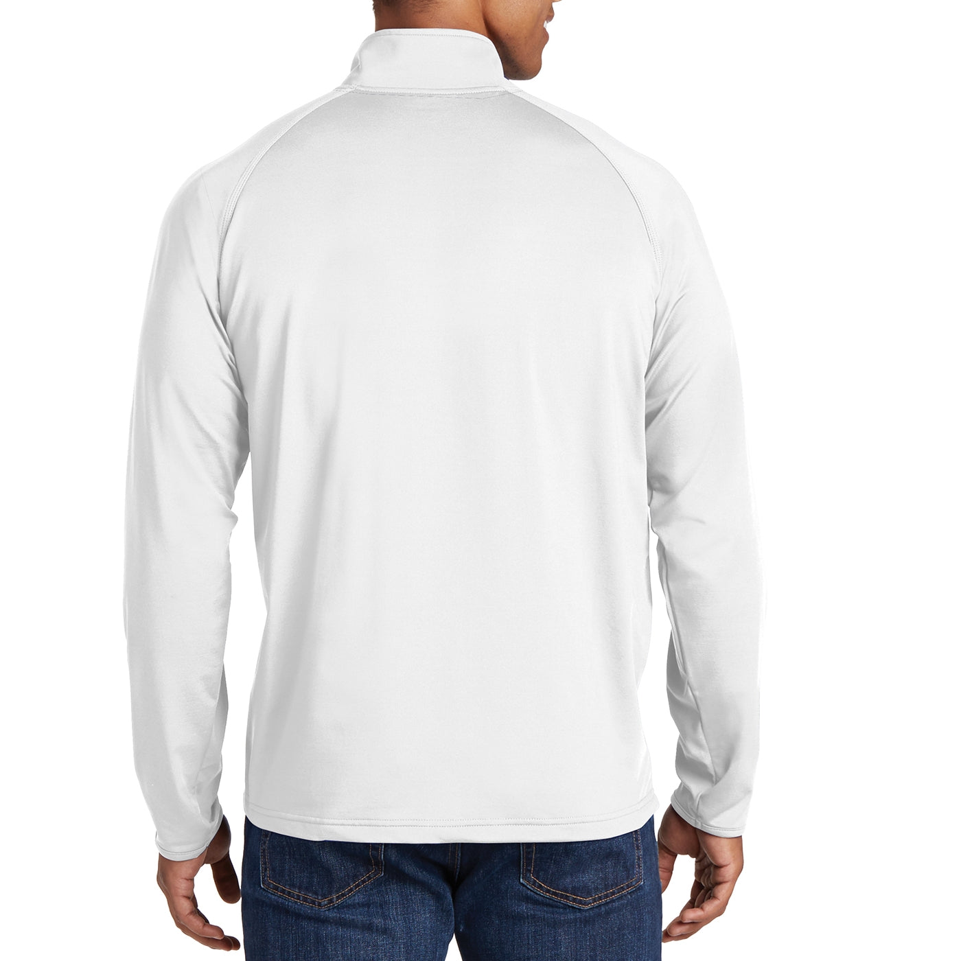 Men's Stretch 1/2 Zip Pullover - White