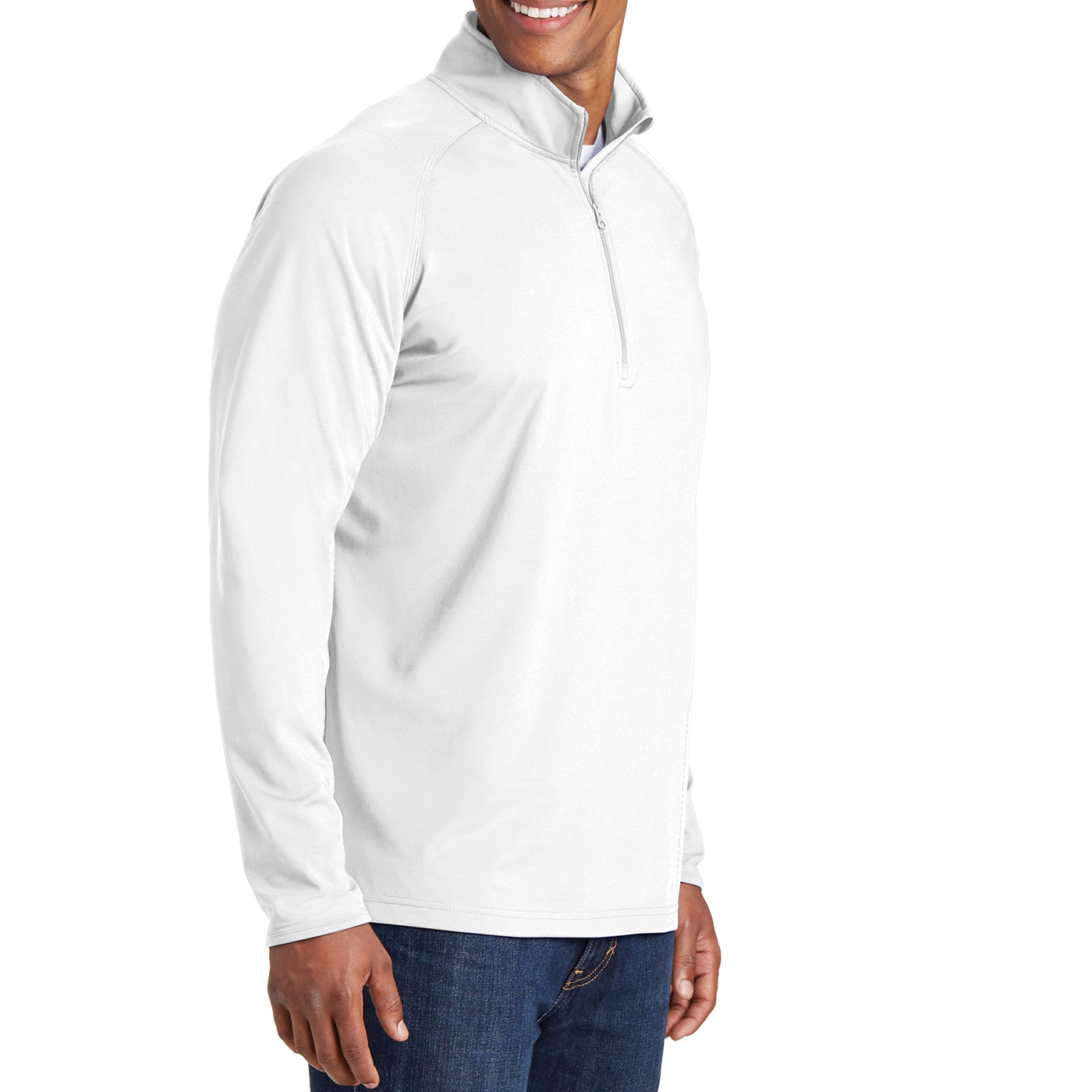 Men's Stretch 1/2 Zip Pullover - White