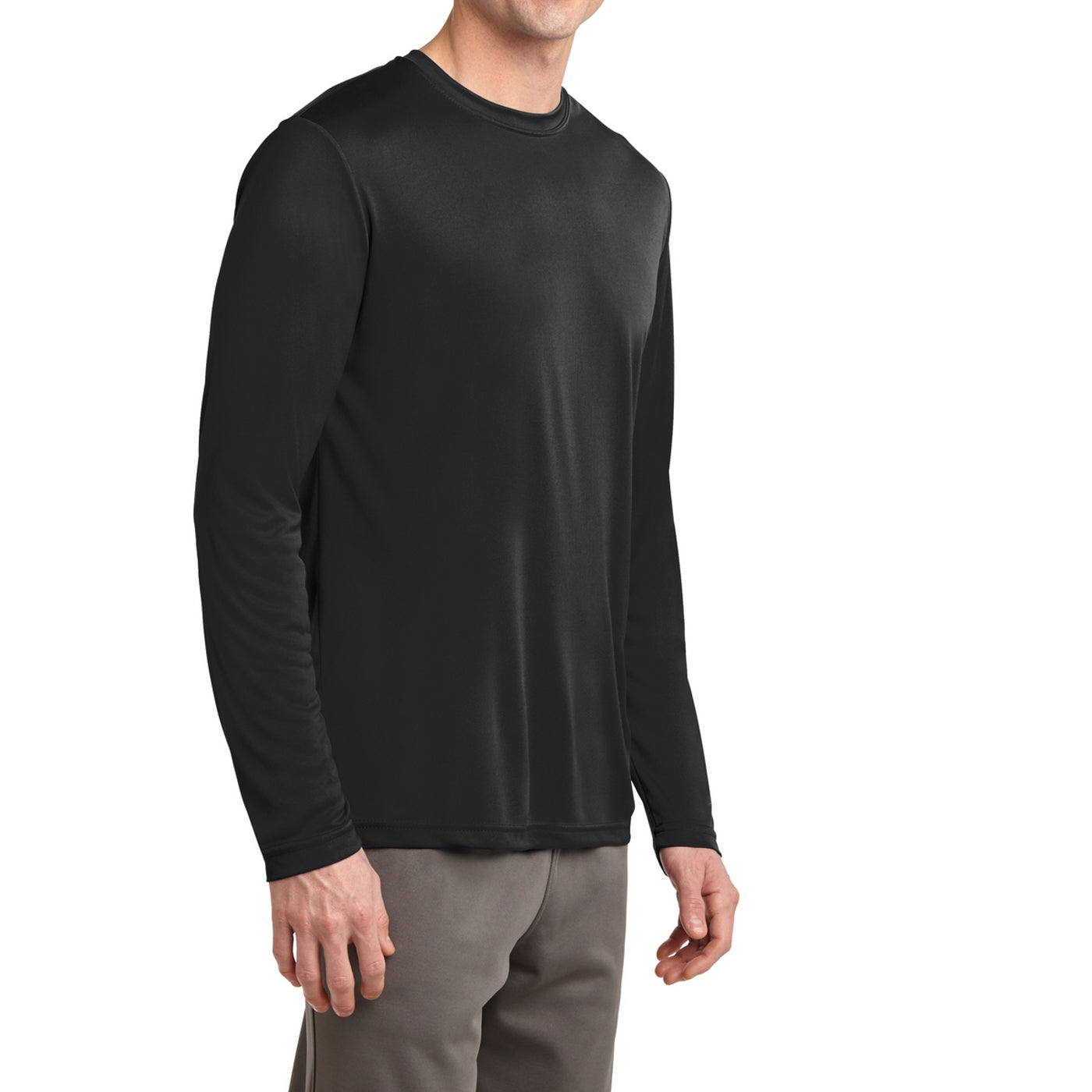 Men's Long Sleeve PosiCharge Competitor Tee - Black