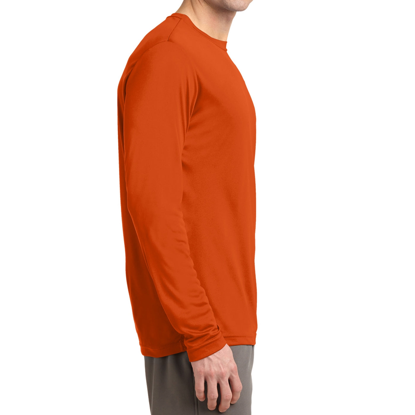 Men's Long Sleeve PosiCharge Competitor Tee - Deep Orange