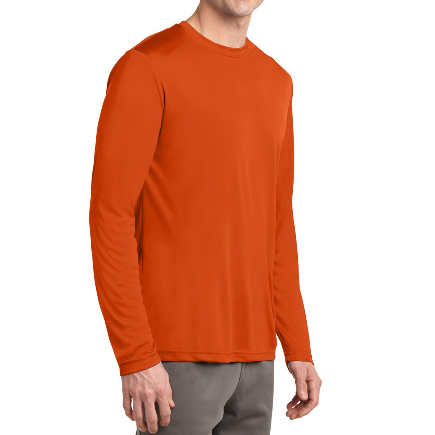 Men's Long Sleeve PosiCharge Competitor Tee - Deep Orange