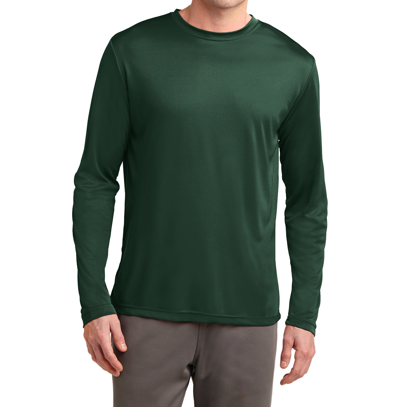 Men's Long Sleeve PosiCharge Competitor Tee - Forest Green
