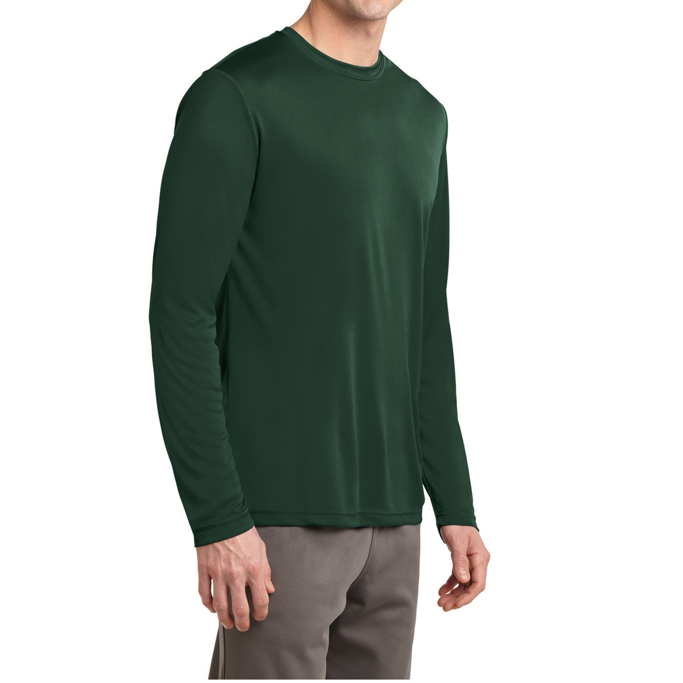 Men's Long Sleeve PosiCharge Competitor Tee - Forest Green