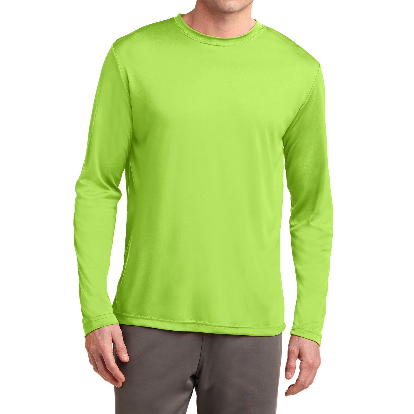 Men's Long Sleeve PosiCharge Competitor Tee - Lime Shock