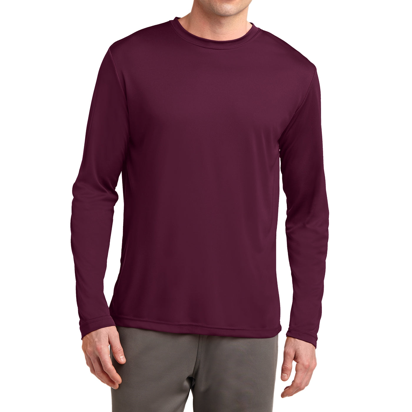 Men's Long Sleeve PosiCharge Competitor Tee - Maroon