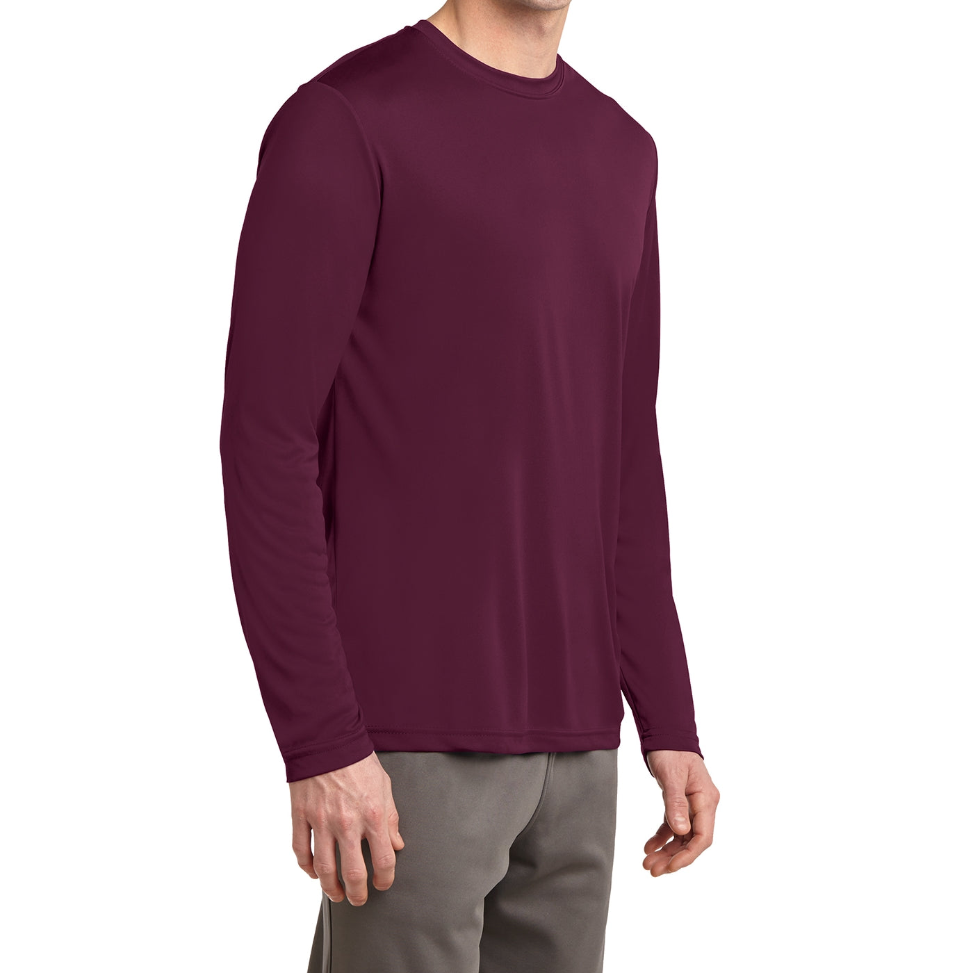 Men's Long Sleeve PosiCharge Competitor Tee - Maroon