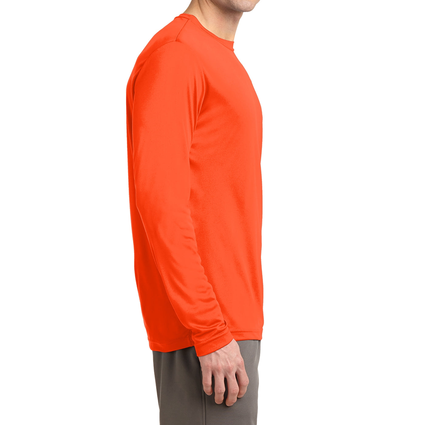 Men's Long Sleeve PosiCharge Competitor Tee - Neon Orange