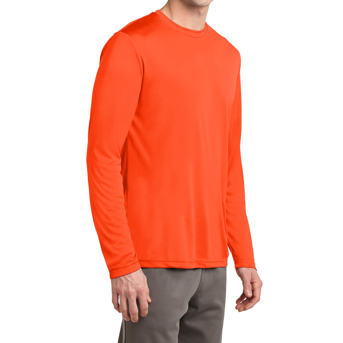 Men's Long Sleeve PosiCharge Competitor Tee - Neon Orange