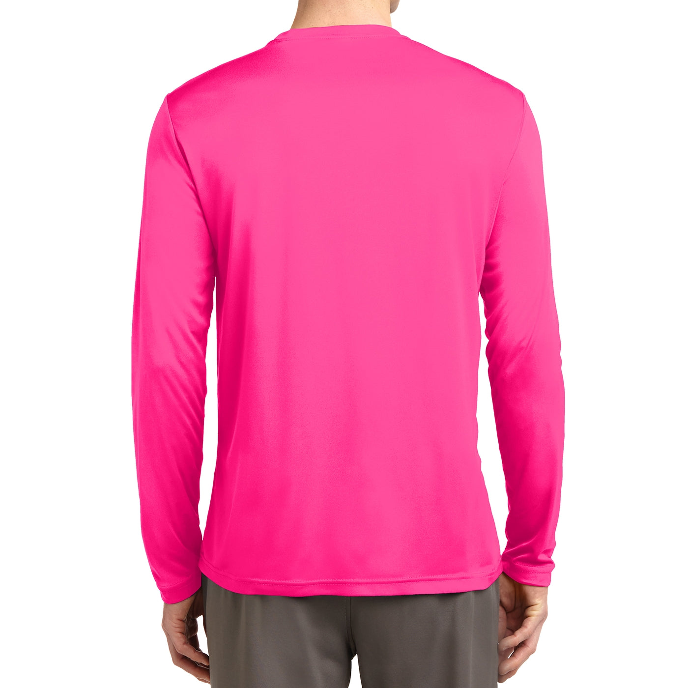 Men's Long Sleeve PosiCharge Competitor Tee - Neon Pink