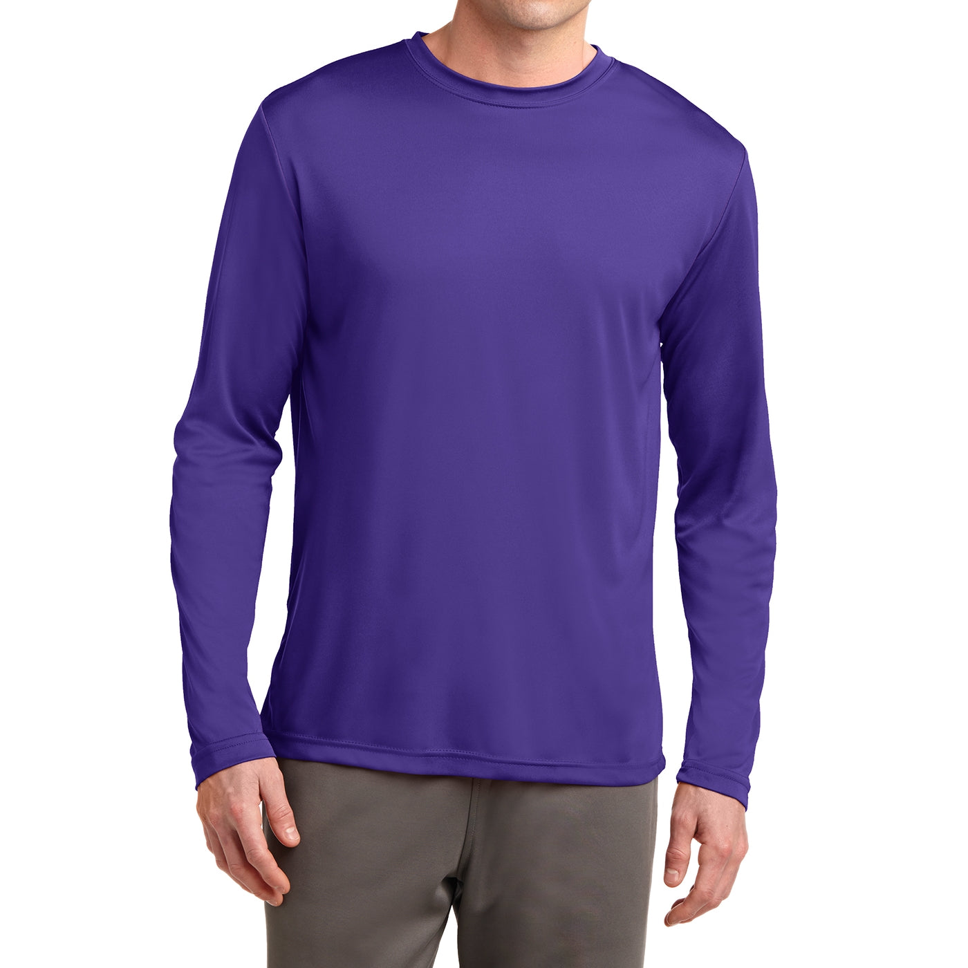 Men's Long Sleeve PosiCharge Competitor Tee - Purple