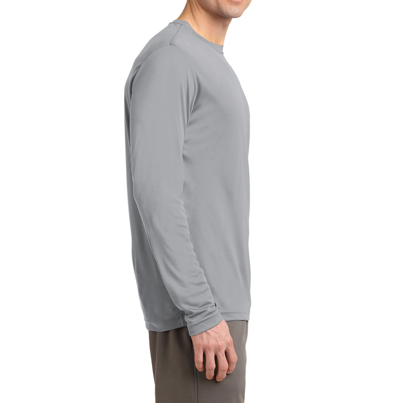 Men's Long Sleeve PosiCharge Competitor Tee - Silver