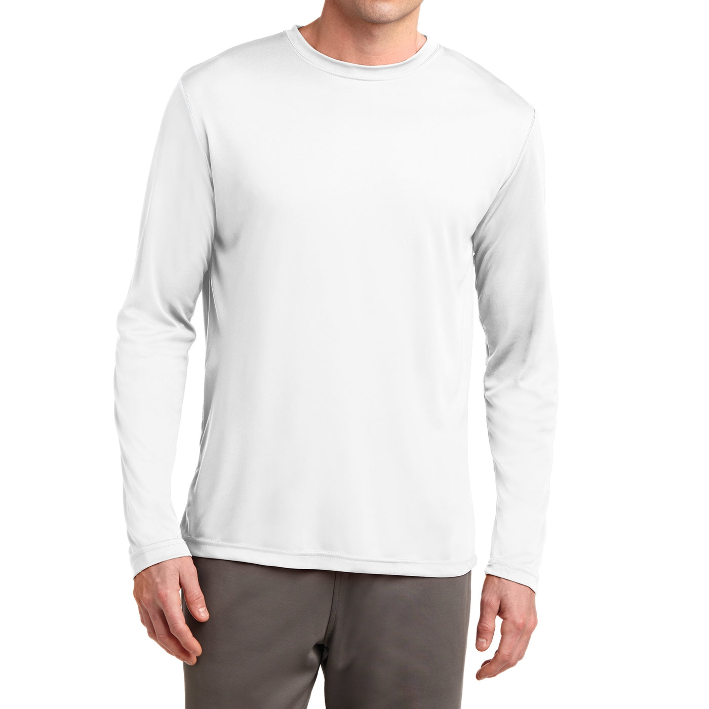 Men's Long Sleeve PosiCharge Competitor Tee - White