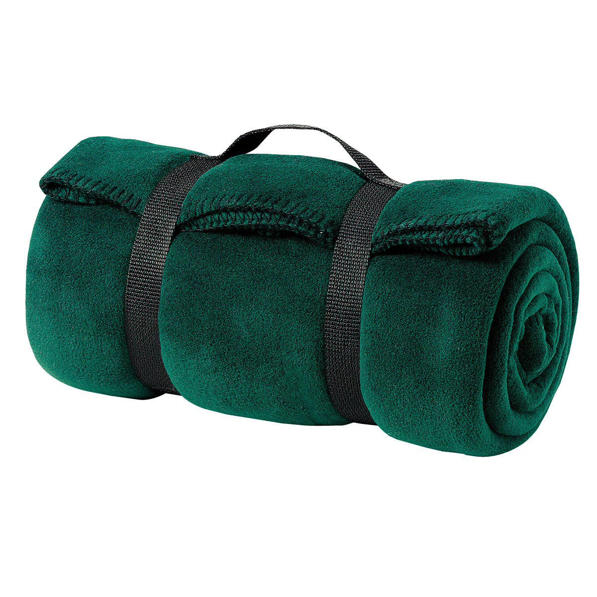 Value Fleece Blanket with Strap Dark Green