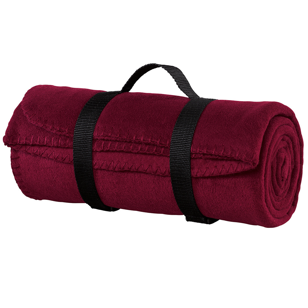 Value Fleece Blanket with Strap Maroon