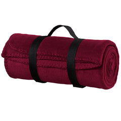 Value Fleece Blanket with Strap   Maroon