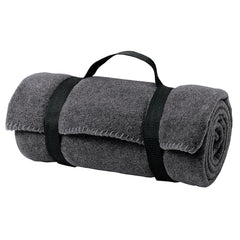 Value Fleece Blanket with Strap   Midnight Heather