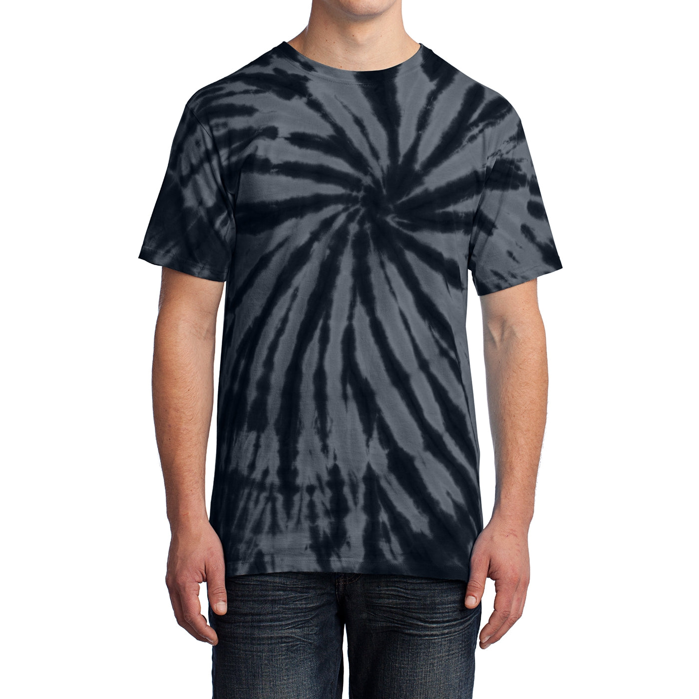 Men's Tie-Dye Tee - Black - Front
