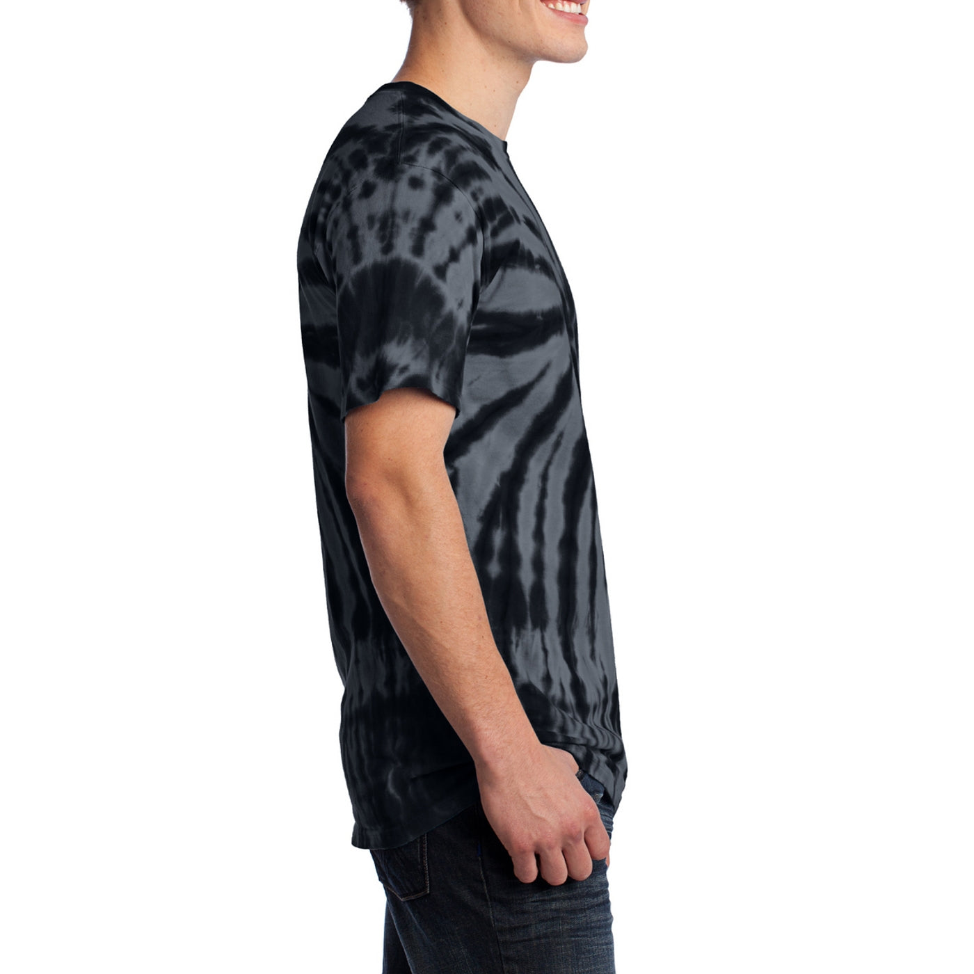Men's Tie-Dye Tee - Black - Side
