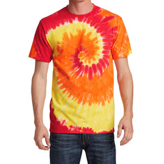 Men's Tie-Dye Tee - Blaze Rainbow - Front