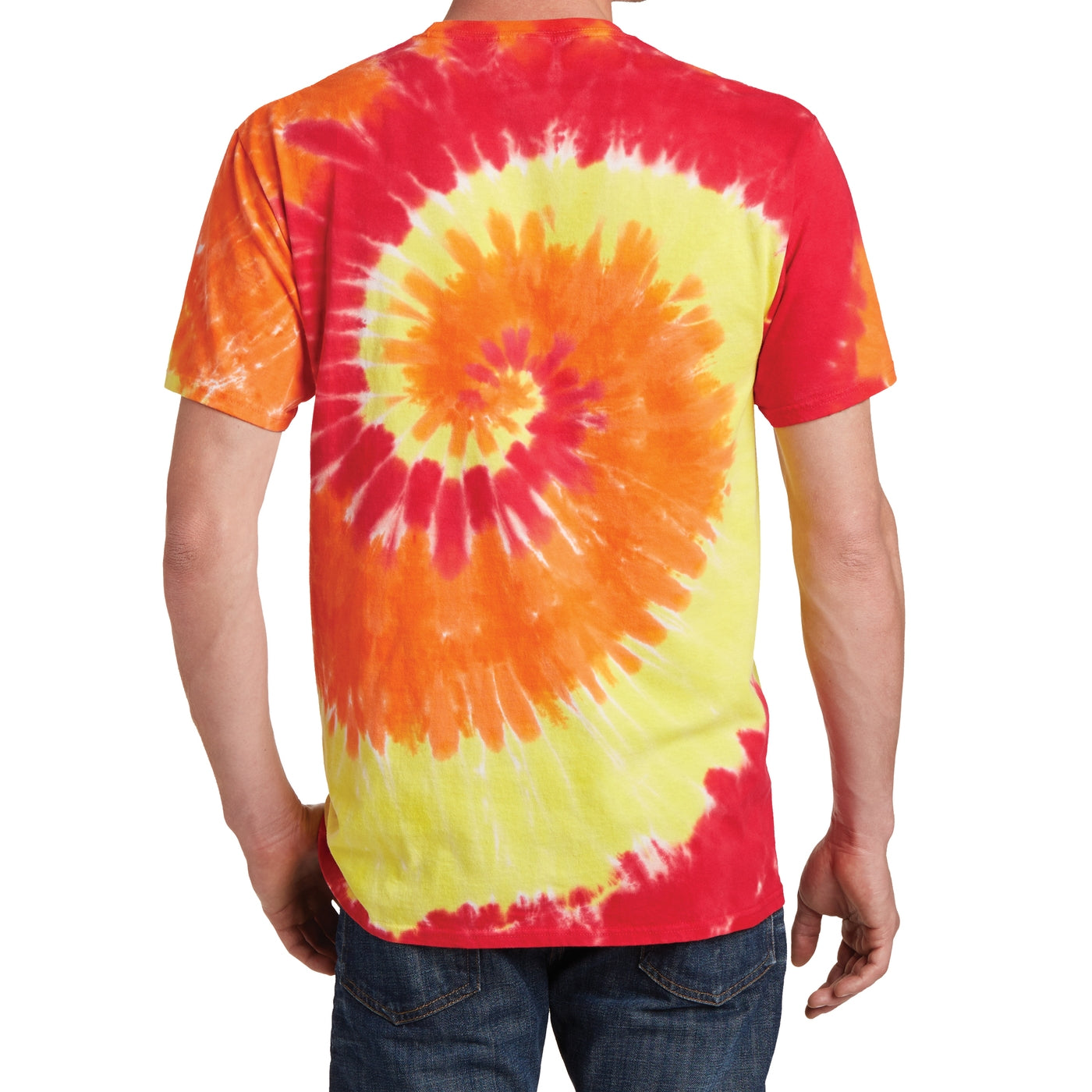 Men's Tie-Dye Tee - Blaze Rainbow - Back